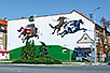”Four Fat Horses”, a mural from Zrenjanin (photo: M. Grubački)